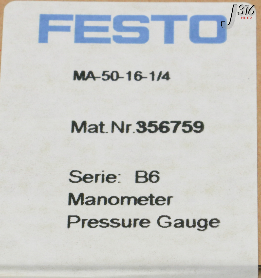 31137 FESTO AIR SOURCE PRESSURE REDUCING VALVE, 159581 (NEW) LR-1